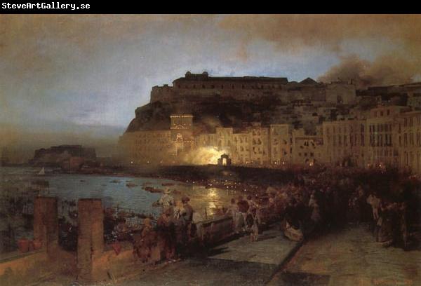 Oswald achenbach Fireworks in Naples